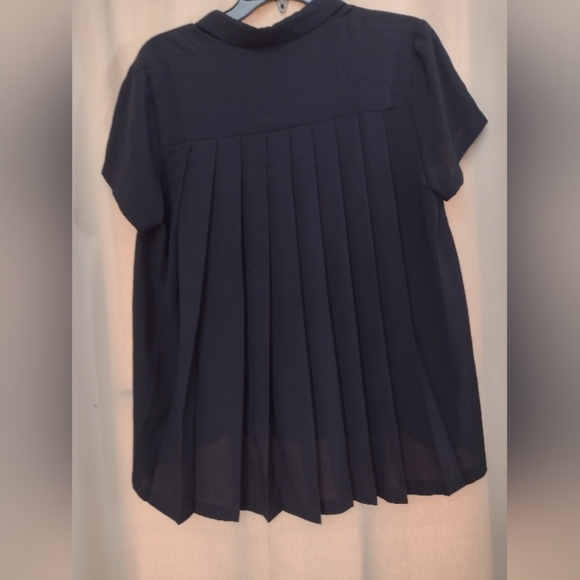 French Connection Small Black Sheer Blouse - Picture 3 of 3